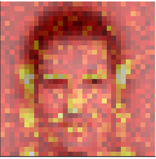 MLP saliency, eval 1960: attribution spread over the whole image.